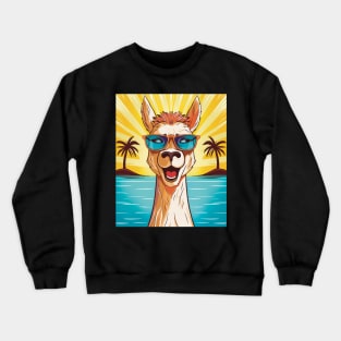 Summer Lama Crewneck Sweatshirt